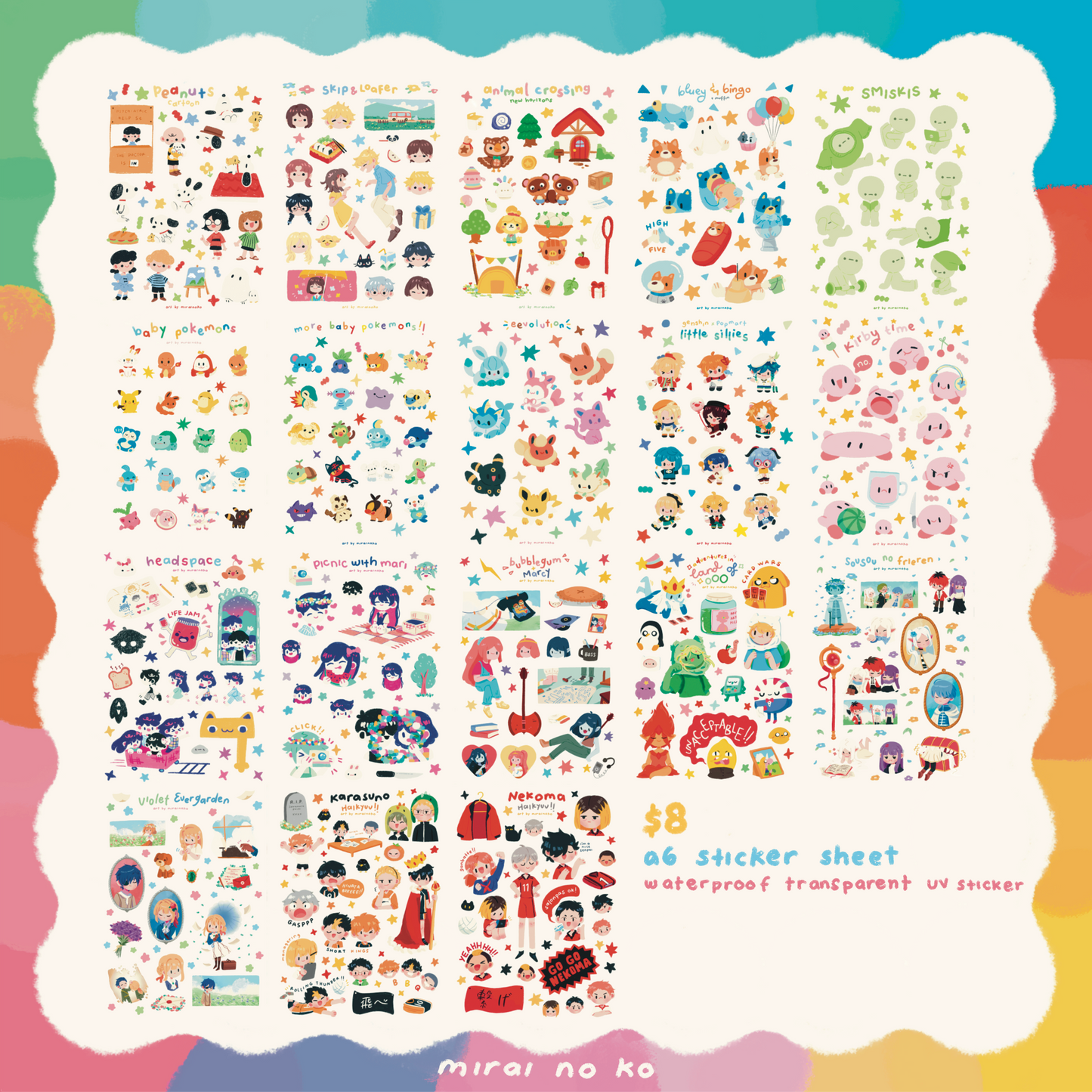 Transparent Sticker Sheet